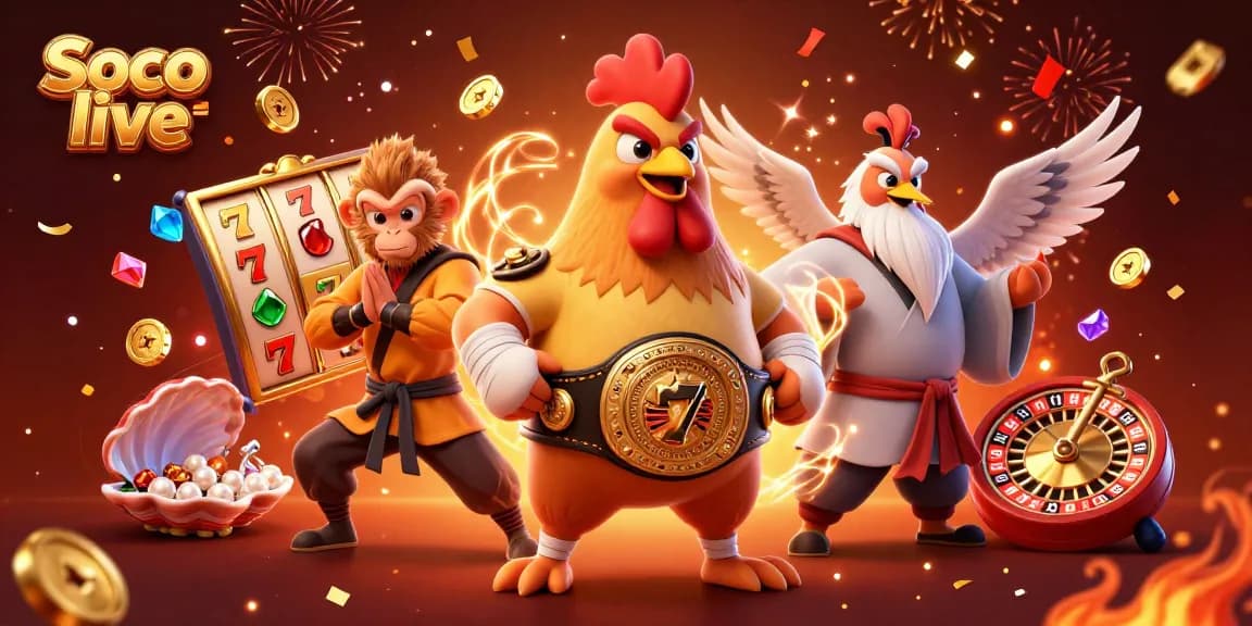Soco live showcases a vibrant gambling scene with dynamic characters and gambling elements, creating excitement.