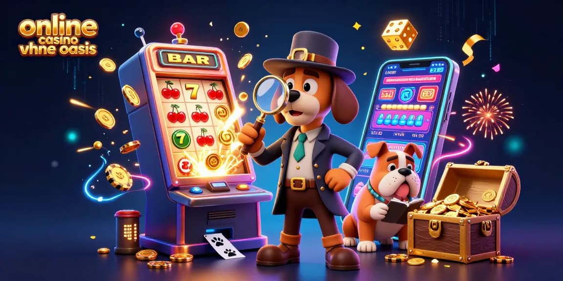 Explore online casino ohne oasis with vibrant 3D illustration featuring gaming elements and action.