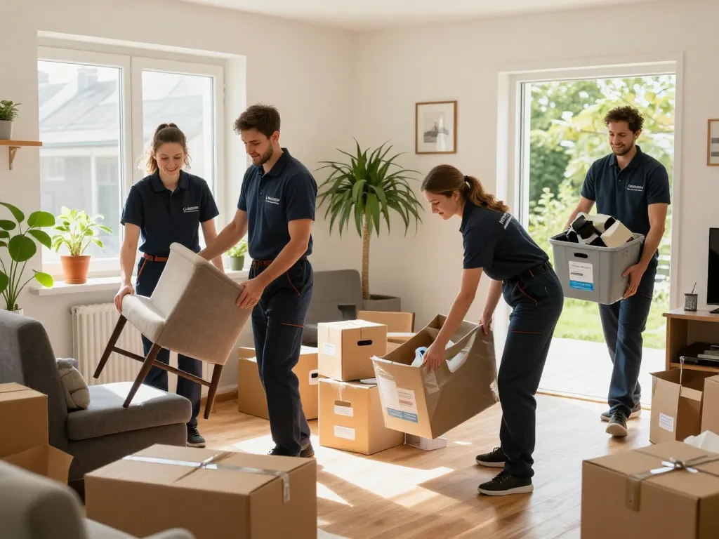 Effizienter Entrümpelungsservice in Münster mit einem professionellen Team, das Unordnung aus einem Zuhause beseitigt.
