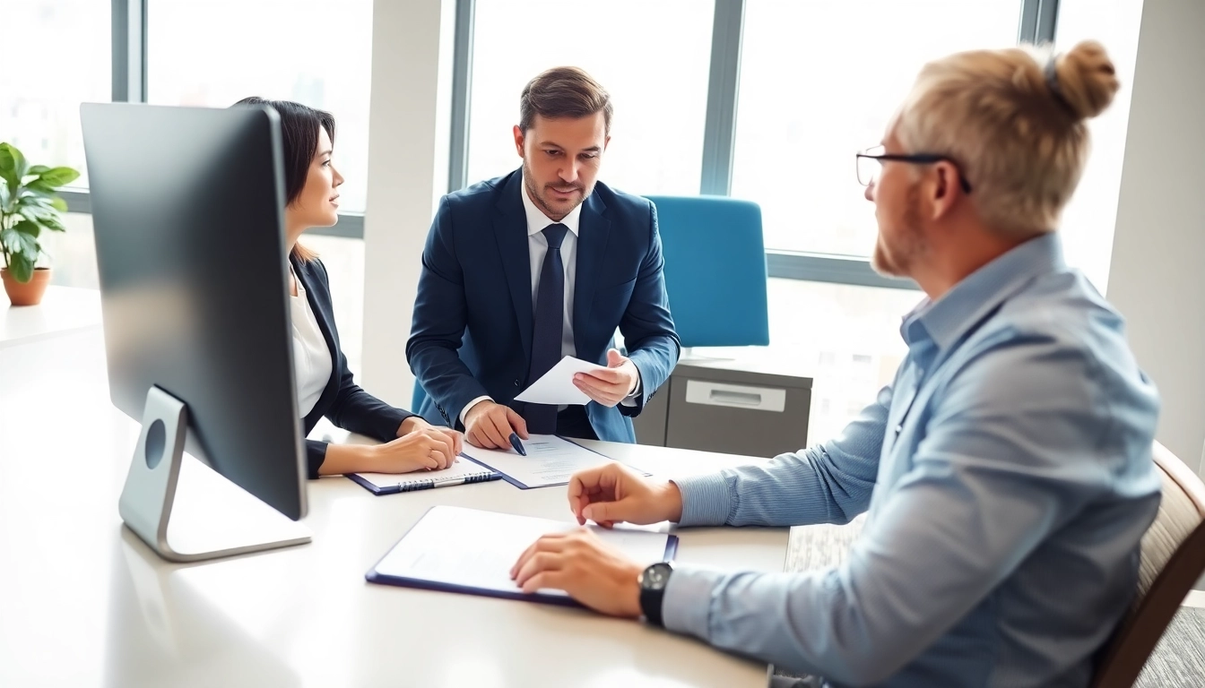 Headhunter Schweiz berät Klienten in einer modernen Büroumgebung mit professionellem Ambiente.