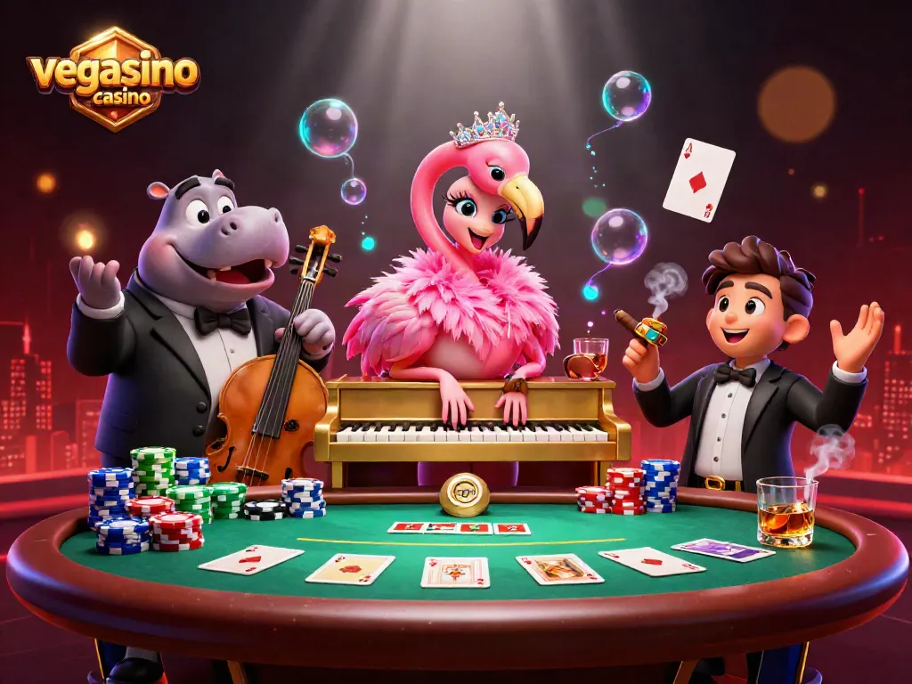Experience vegasino casino excitement with vibrant 3D characters and dynamic gaming elements.