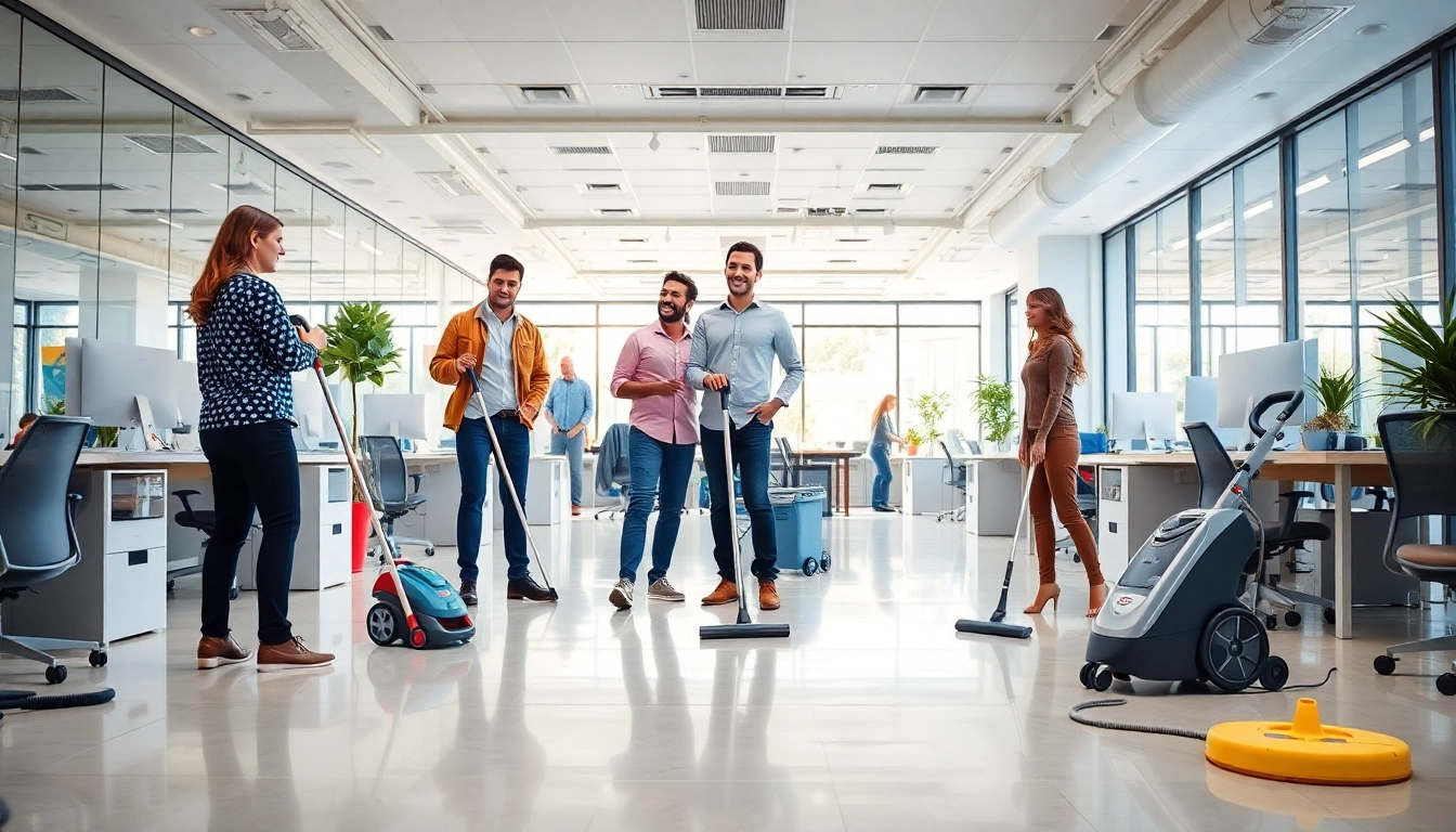 Praxisreinigung Berlin – Professionelles Reinigungsteam in einem modernen Büro für optimale Sauberkeit.