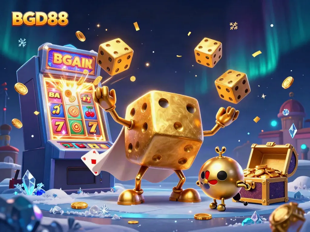 Experience the thrill of BGD88 with golden dice golems and burst slot machines offering casino excitement.
