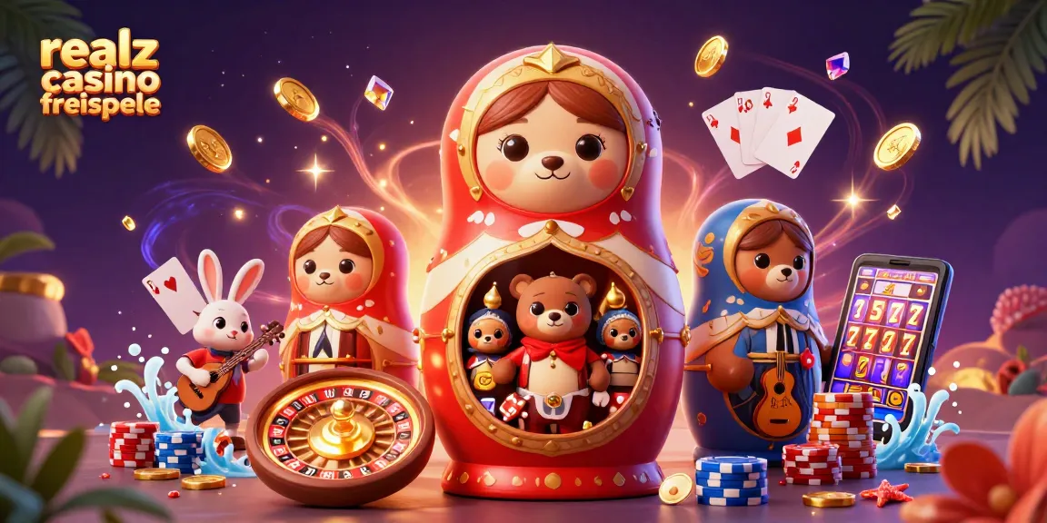 Spielen Sie realz casino freispiele und erleben Sie aufregende Casinowelt mit 3D-Illustration.
